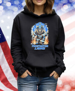 Official Detroit Lions Fire Dept Always Ready Firefighter Mascot Shirt