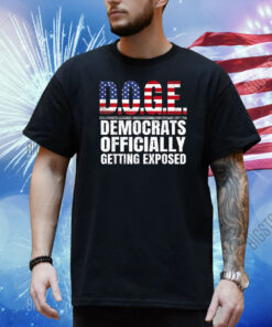 Official Doge Democrats Officially Getting Exposed American Flag Shirt