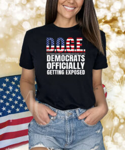 Official Doge Democrats Officially Getting Exposed American Flag Shirt