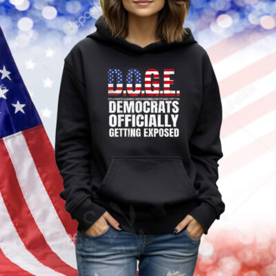 Official Doge Democrats Officially Getting Exposed American Flag Shirt