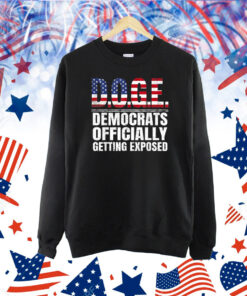 Official Doge Democrats Officially Getting Exposed American Flag Shirt