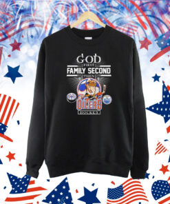 Official God First Family Second Then Edmonton Oilers Hockey Mascot Shirt