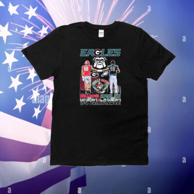 Official Jalen Carter Georgia Bulldogs On Saturdays X Philadelphia Eagles On Sundays It’s PhillyDawgs Helmet T-Shirt
