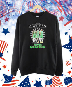 Official Jaylen Brown Jayson Tatum And Derrick White Never Underestimate A Woman Who Understands Basketball And Loves Boston Celtics Signatures Shirt