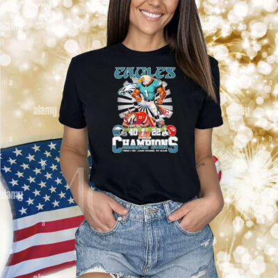 Official Philadelphia Eagles Beat Stomp Kansas City Chiefs Champions Super Bowl LIX 40 22 Mascot Helmets February 9 2025 Caesars Superdome New Orleans Shirt