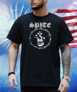 Official Spite Pain Is A Place On Earth Dedication To Flesh Barbed Skull Chains Shirt