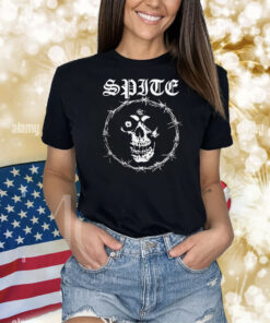 Official Spite Pain Is A Place On Earth Dedication To Flesh Barbed Skull Chains Shirt
