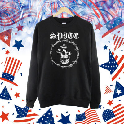Official Spite Pain Is A Place On Earth Dedication To Flesh Barbed Skull Chains Shirt
