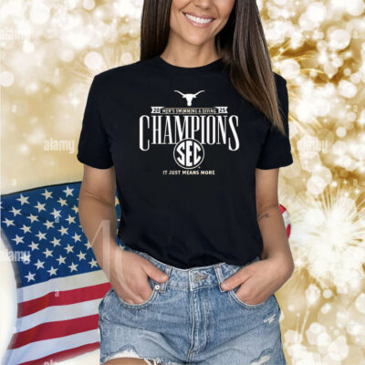 Official Texas Longhorns 2025 SEC Men’s Swimming And Diving Conference Champions It Just Means More Shirt