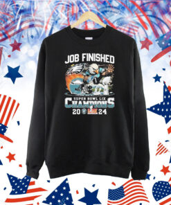 Philadelphia Eagles Philly Joe Finished Super Bowl LIX Champions 2024 Mascot Shirt
