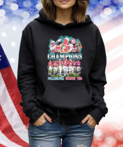 Philadelphia Eagles Philly X Alabama Crimson Tide Super Bowl LIX Champions Signatures Shirt