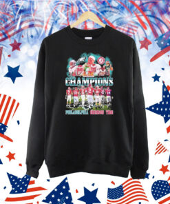 Philadelphia Eagles Philly X Alabama Crimson Tide Super Bowl LIX Champions Signatures Shirt