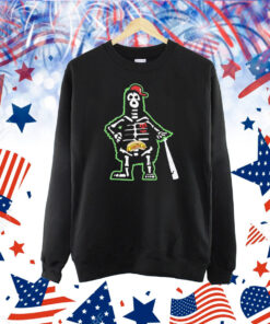 Philadelphia Phillies Philly Phan To The Bone Phillie Phanatic Mascot Skeleton Shirt