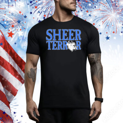 Sheer Terror Logo With Dog In Letters Tee Shirt