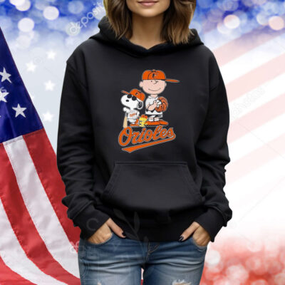 Snoopy And Charlie Brown Woodstock Fan Baltimore Orioles Shirt