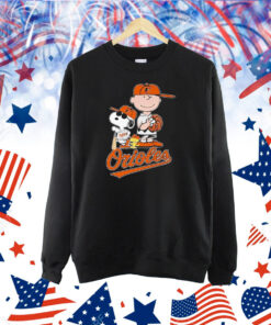 Snoopy And Charlie Brown Woodstock Fan Baltimore Orioles Shirt