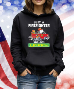 Snoopy And Woodstock Driving Car Oregon Ducks Just A Firefighter Who Loves Shirt