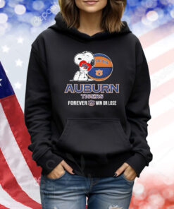 Snoopy Hug Heart Auburn Tigers Forever Win Or Lose Shirt