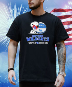 Snoopy Hug Heart Kentucky Wildcats Forever Win Or Lose Shirt