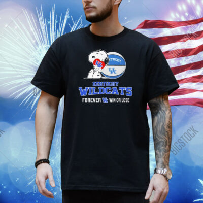 Snoopy Hug Heart Kentucky Wildcats Forever Win Or Lose Shirt