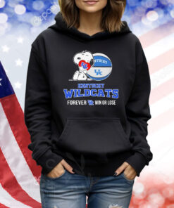 Snoopy Hug Heart Kentucky Wildcats Forever Win Or Lose Shirt