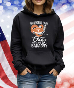 Texas Longhorns Lady Sassy Classy And A Tad Badassy Diamond Heart Shirt