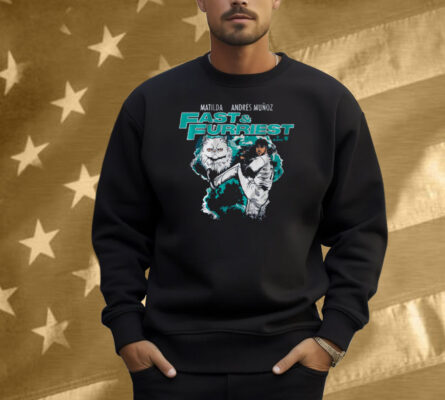 Andres Munoz and Matilda Seattle Feline Area Rescue Shirt