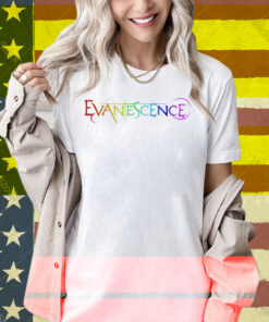 Evanescence Pride Logo Heather White Shirt