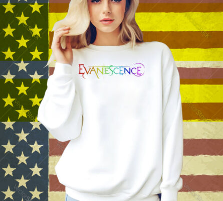 Evanescence Pride Logo Heather White Shirt