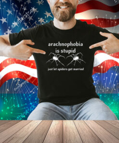 Girlycore Arachnophobia Is Stupid Just Let The Spiders Get Married Shirt