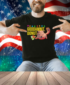 Goddamnit Donut Holiday Christmas Cat Shirt