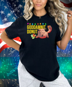 Goddamnit Donut Holiday Christmas Cat Shirt