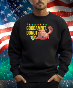 Goddamnit Donut Holiday Christmas Cat Shirt
