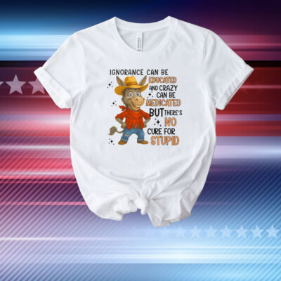 Ignorance Can Be Educated And Crazy Can Be Medicated But There’s No Cure For Stupid T-Shirt