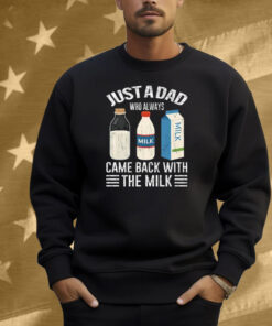 Just A Dad Who Always Came Back With The Milk Funny Father’s Day Shirt