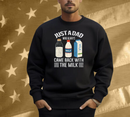Just A Dad Who Always Came Back With The Milk Funny Father’s Day Shirt