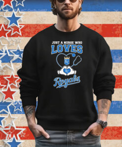 Just A Nurse Who Loves Kansas City Royals Heart Hands T-Shirt