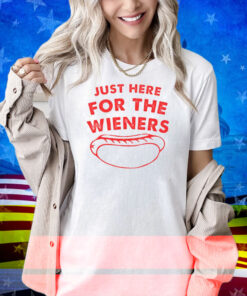 Just Here For The Wieners Funny 4th Of July Shirt