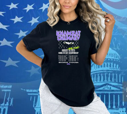 Khamzat Chimaev Chicago August 16 2025 Middleweight Championship Borz Tour Eyes Full Violence Shirt