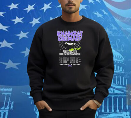 Khamzat Chimaev Chicago August 16 2025 Middleweight Championship Borz Tour Eyes Full Violence Shirt