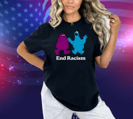 Limted End Racism Grimace And Cookie Monster Shirt