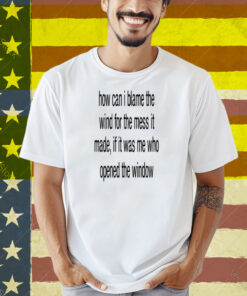 Limted How Can I Blame The Wind For The Mess It Made Shirt