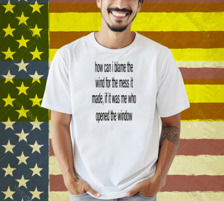 Limted How Can I Blame The Wind For The Mess It Made Shirt