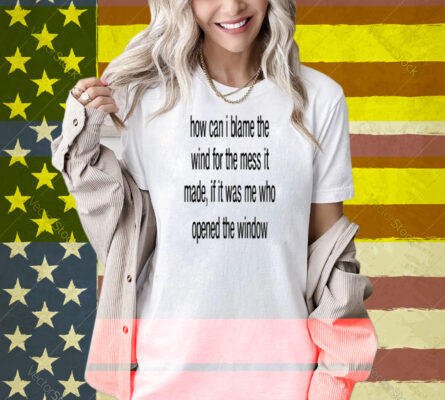 Limted How Can I Blame The Wind For The Mess It Made Shirt