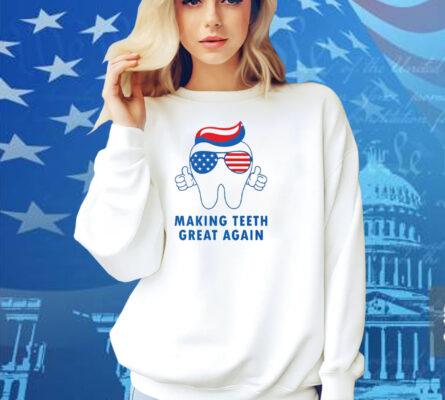 Make Teeth Great Again America Flag Shirt