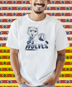 Minnesota Timberwolves Mascot Riding Motorbike Shirt