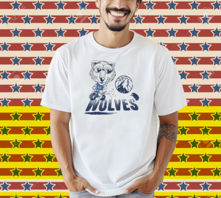 Minnesota Timberwolves Mascot Riding Motorbike Shirt
