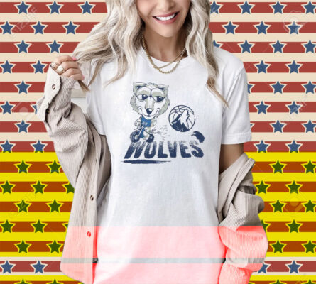 Minnesota Timberwolves Mascot Riding Motorbike Shirt