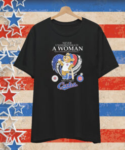 Never Underestimate A Woman Who Understands Baseball And Loves Chicago Cubs Clark Mascot Diamond Heart T-Shirt