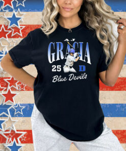 Official AJ Gracia 25 Duke Blue Devils Baseball NCAA Division I Graphic Shirt
